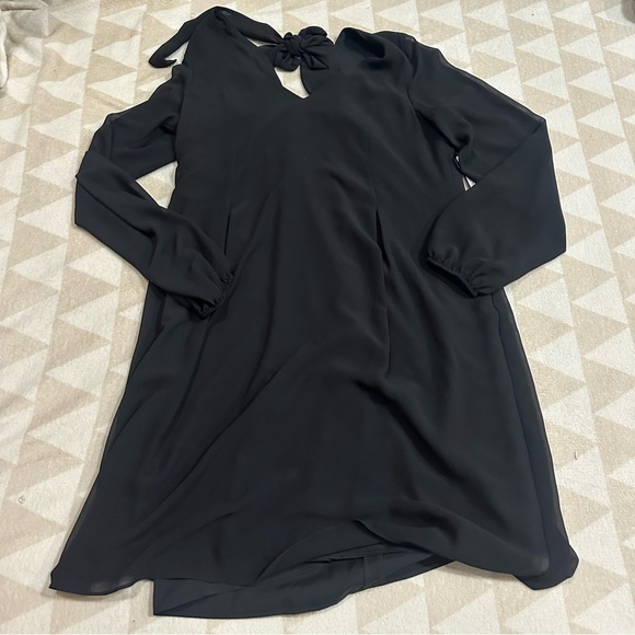 Inc long sleeve shift dress bow back black mAcys - Picture 3 of 5